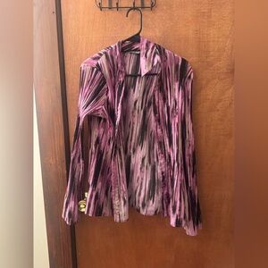 Pink and Black Patterned Blouse